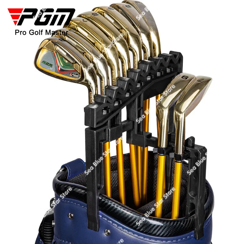 

PGM Golf Club Holder, Can Hold Nine Irons, Reduce Club Head Collision, Adjustable Width