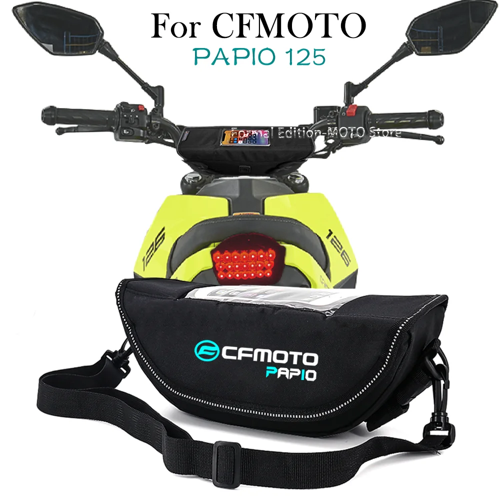 

Motorcycle Accessories Waterproof Bag Storage Handlebar Bag Travel Tool Bag for CFMOTO PAPIO 125 800MT CLX 700 IBEX 800S 650NK