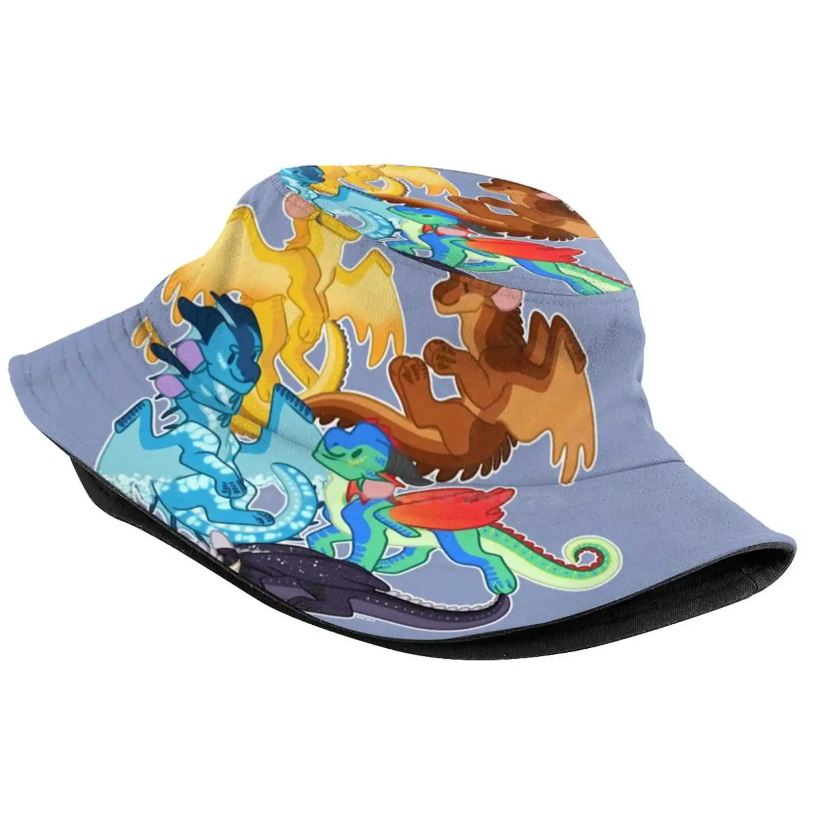 Dragonets Of Destiny - Wof Wings Of Fire Sun Cap Fisherman Hat Bucket Hats Wingsoffire Tsunami Starflight Glory Clay Sunny Wof