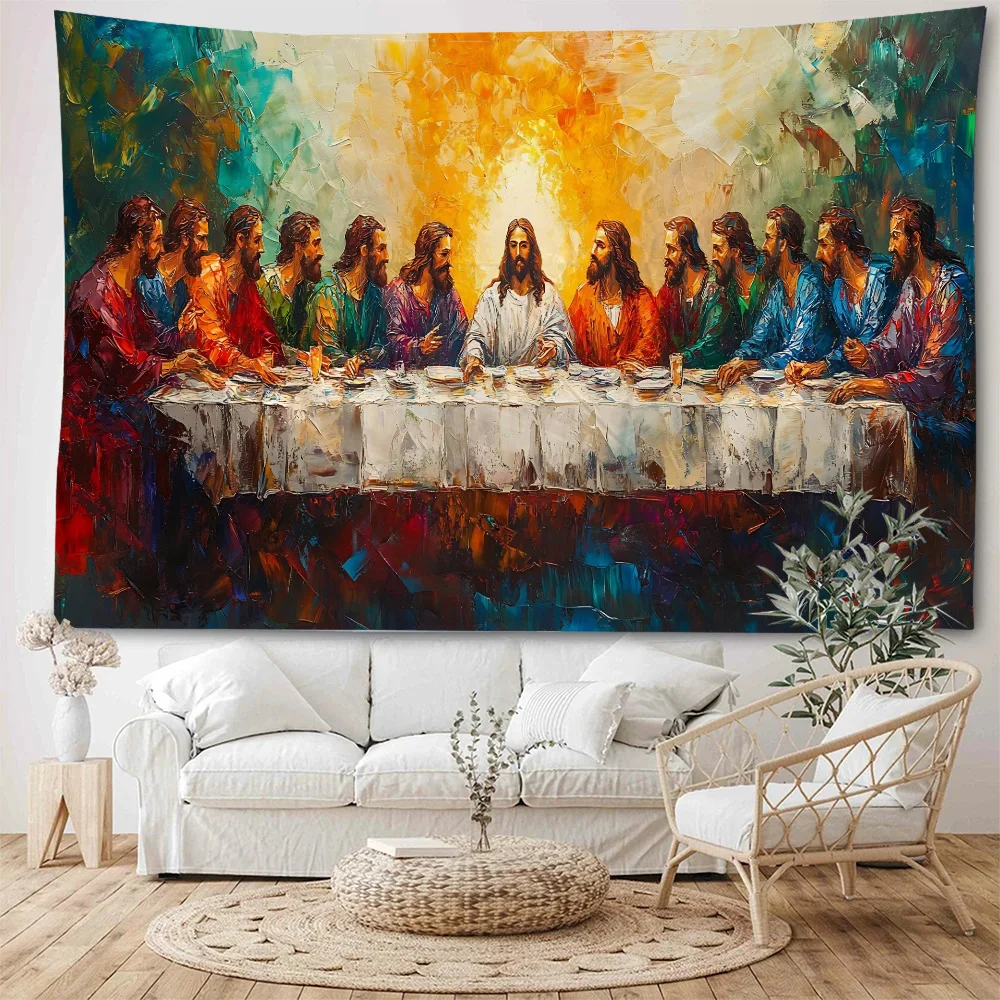 Da Vinci's famous work, The Last Supper of the Twelve Apostles, oil paintings, decorative tapestries, home decor