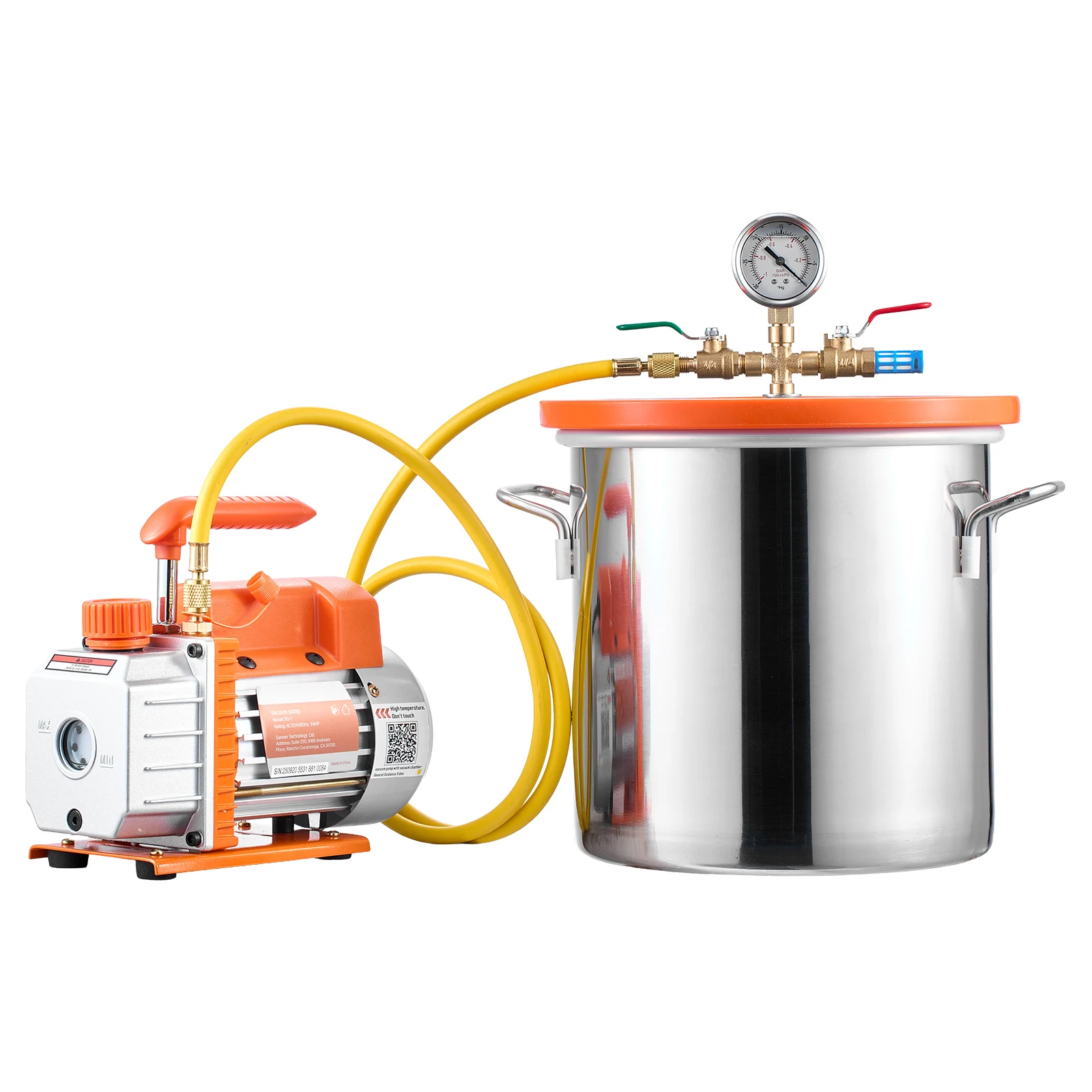 Vacuum Chamber Kit With Pump - 3 Gallon Vacuum Chamber with Pump,