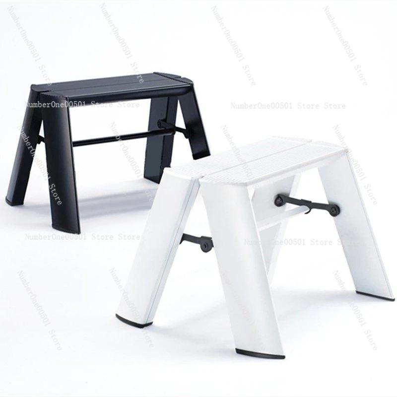 Mini Thickened Aluminum Folding Ladder Step Stool for Home Kids Shoes Changing Small Stairs