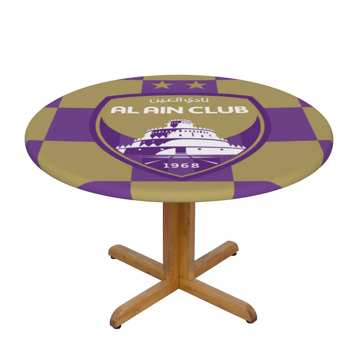 Al Ain FC  Outdoors Round Table Cover Waterproof Oil-proof Kitchen Dinner Tablecloth Hotel Birthday Party Courtyard Garden