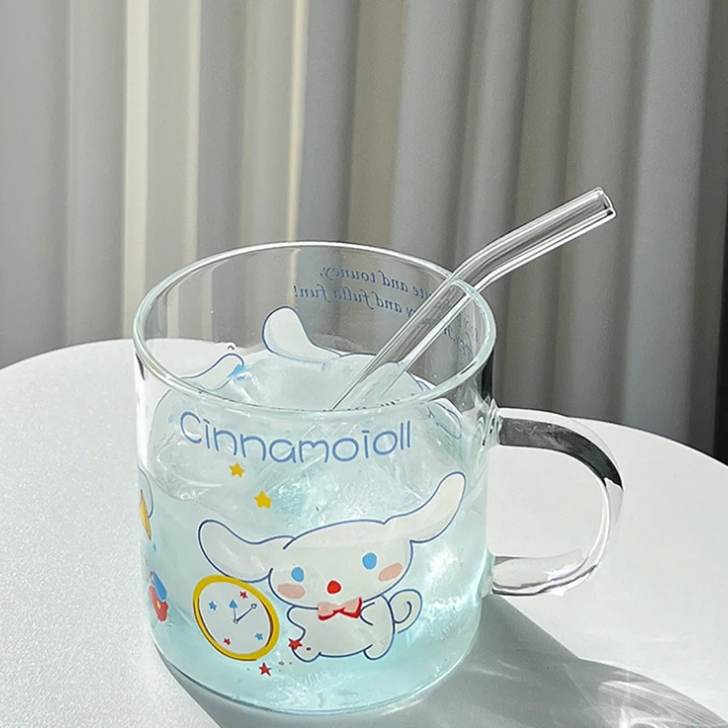 Kawaii Cute Glass Milk Cup Milk Tea Cup Water Cup Coffee Cup Gift Toys For Girls