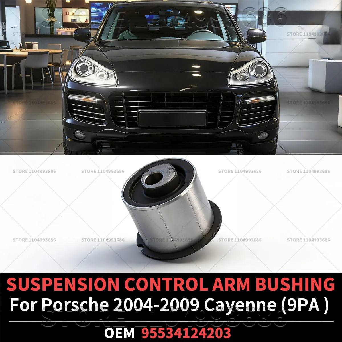 

Для Porsche Cayenne Base GTS S Turbo S (9PA) 2003-2009 годов выпуска: Втулка рычага управления подвеской, OEM 95534124203, 95534124204
