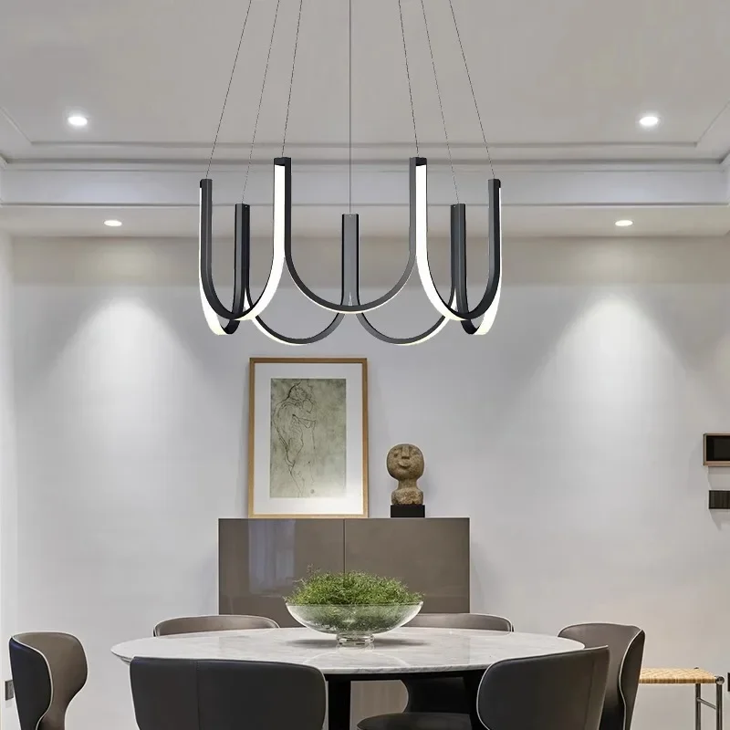 Modern simple U-shaped living room light, atmospheric designer high-end modern creative personalized