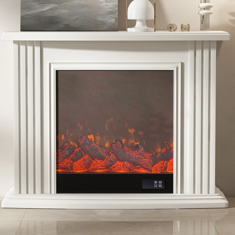 

Italian simple 1.0m white fireplace decorative cabinet small electronic