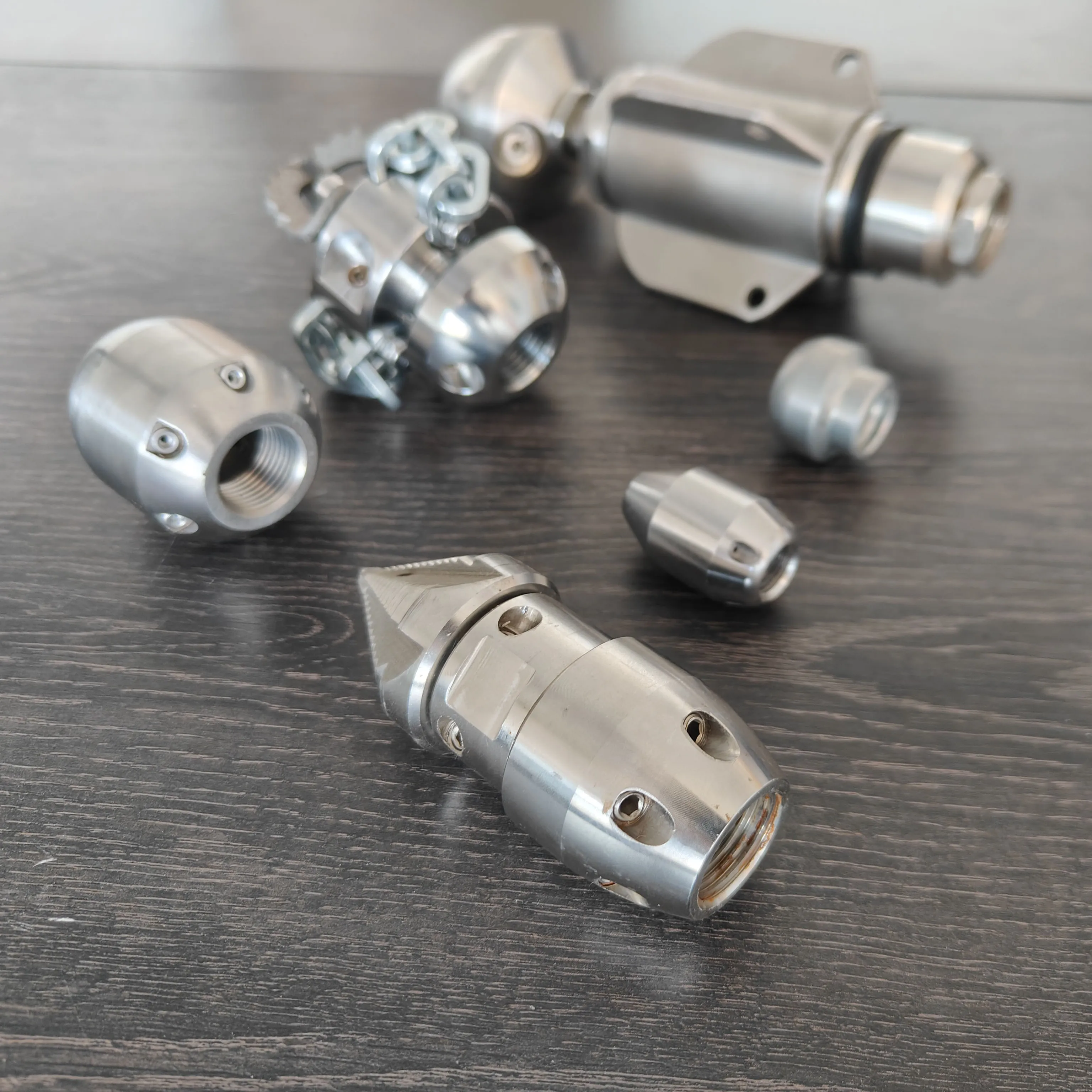 Pipe Cleaning Nozzles For Ultra-high Water Jets Rotating To Clean Inside Of Pipes Stains Sewer Pipe Cleaning Nozzle Set.