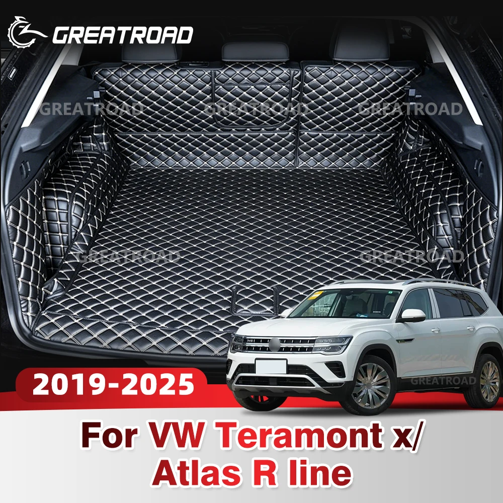 

GREATROAD For VW Teramont x/Atlas R line 2019-2025 Auto Full Coverage Trunk Mat Car Protective Pad Interior Accessories