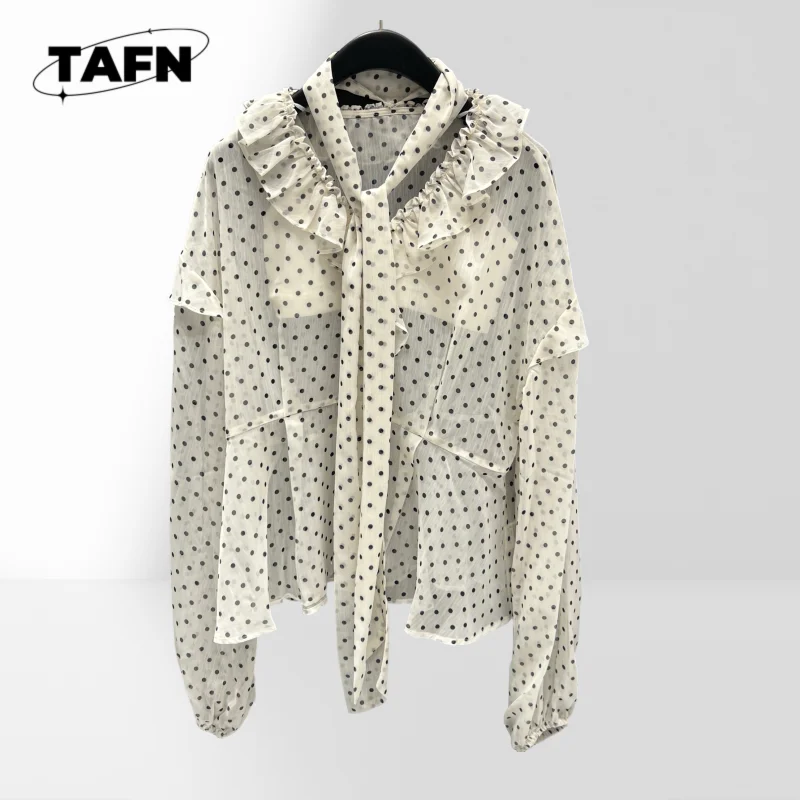

Shirt High Street European and American Style New Product Ladies Soft Cotton Shirt Oversized Relaxed Fit Blouse AF2718