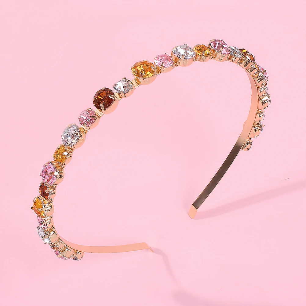 

Rhinestone Hair Hoop Elegant Design Long Lasting Wedding Bride Accessories Fashion Women Headband Beautiful Color Daily Party
