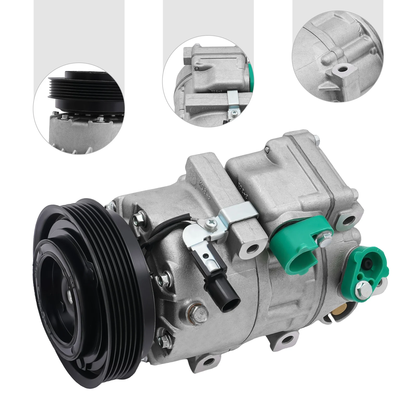 Compressor de CA com embreagem CO-10916C para Hyundai Sonata 2006-2008, Azera 2007-2011, Veracruz 3.8L, 2007-2012