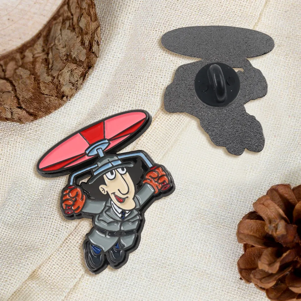 الإبداعية الكرتون تحلق شخصية بروش الرسوم المتحركة التلفزيون المفتش أداة شارة مضحك أنيمي الشخصيات الطرفية التلبيب دبوس مجوهرات #5