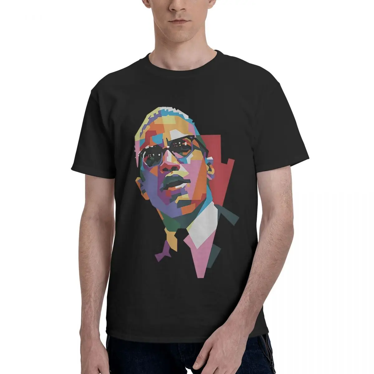 

Malcolm X (2) 100% Cotton Casual Breathable Confortable Anime Funny Men's T-Shirts Men T-Shirt