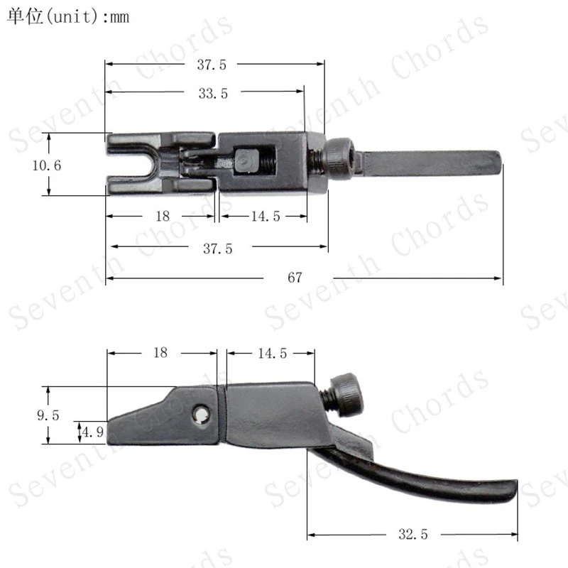 6 Stück Vintage Locked String Saddles für E-Gitarren-Tremolo-Brücken mit Doppel-Locking-System, Gitarrenzubehörteile – Detail 23