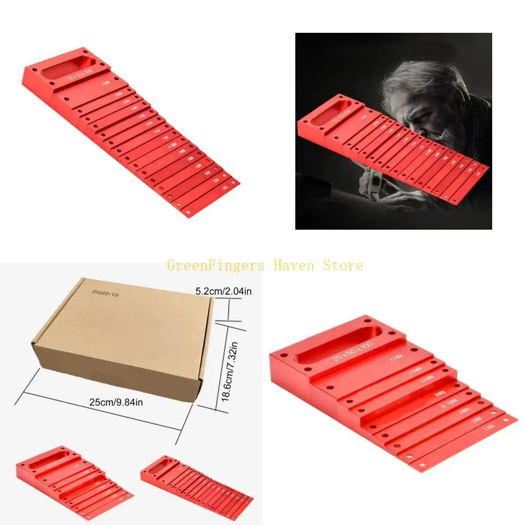 

F68D 9/16Pcs Metric Setup Block Height Gauge Set Precisions Aluminum Setup Tool