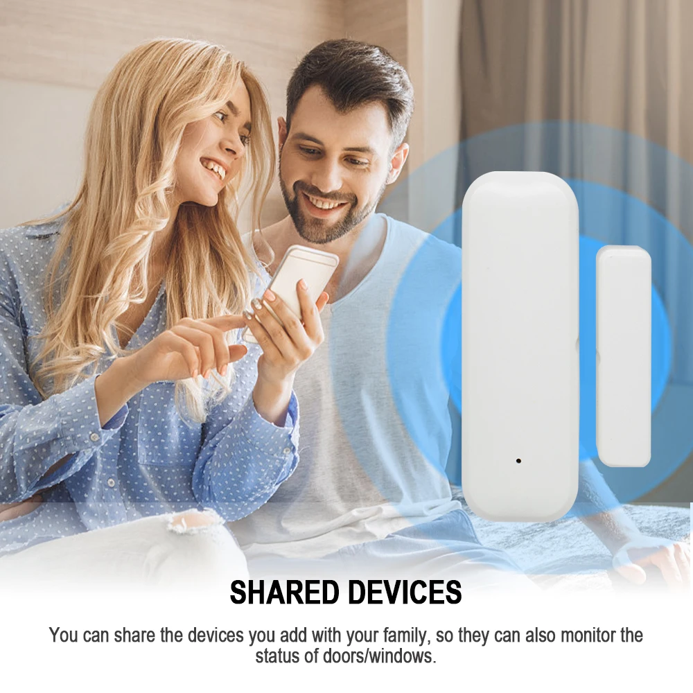 Tuya WiFi Zigbee датчик двери, окна, умный дом, охранная сигнализация, детекторы открытия/закрытия дверей для Alexa Google