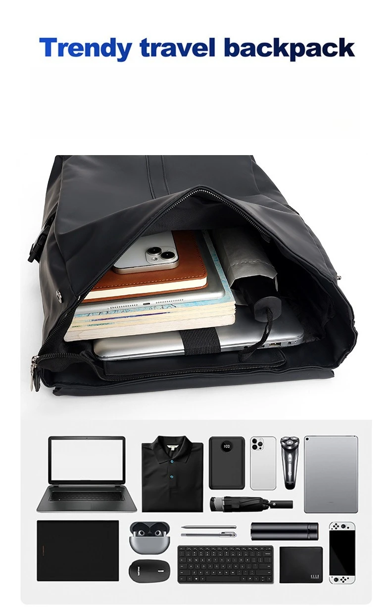 B 2026 Stilvoller Business-Rucksack für Herren, wasserdicht, 14 Zoll, Klapp-Laptop-Rucksack, mehrere Taschen, lässiger Tagesrucksack für Arbeit und Schule – Detail 3