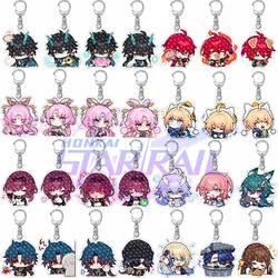 Game Honkai: Star Rail Fu Xuan Kafka Blade Keychain New Cute Anime Cartoon Pendant Keyring Bag Jewelry Cosplay Badge Couple Gift