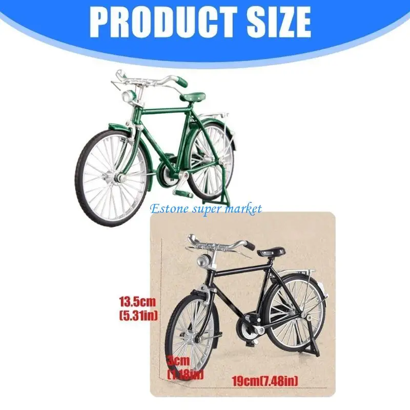 090B خدمة بريدية تاريخية مصنوعة من سبيكة دراجات نموذجية للوالدين والطفل قطعة تزيين تعليمية تفاعلية