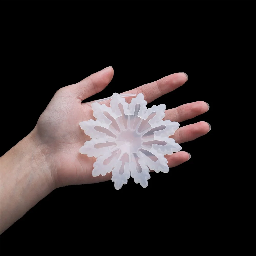 New Christmas Multi Shapes Snowflake Pendant Silicone Mold Hanging Epoxy Resin Mould For DIY Christmas Tree Decor Jewelry Making