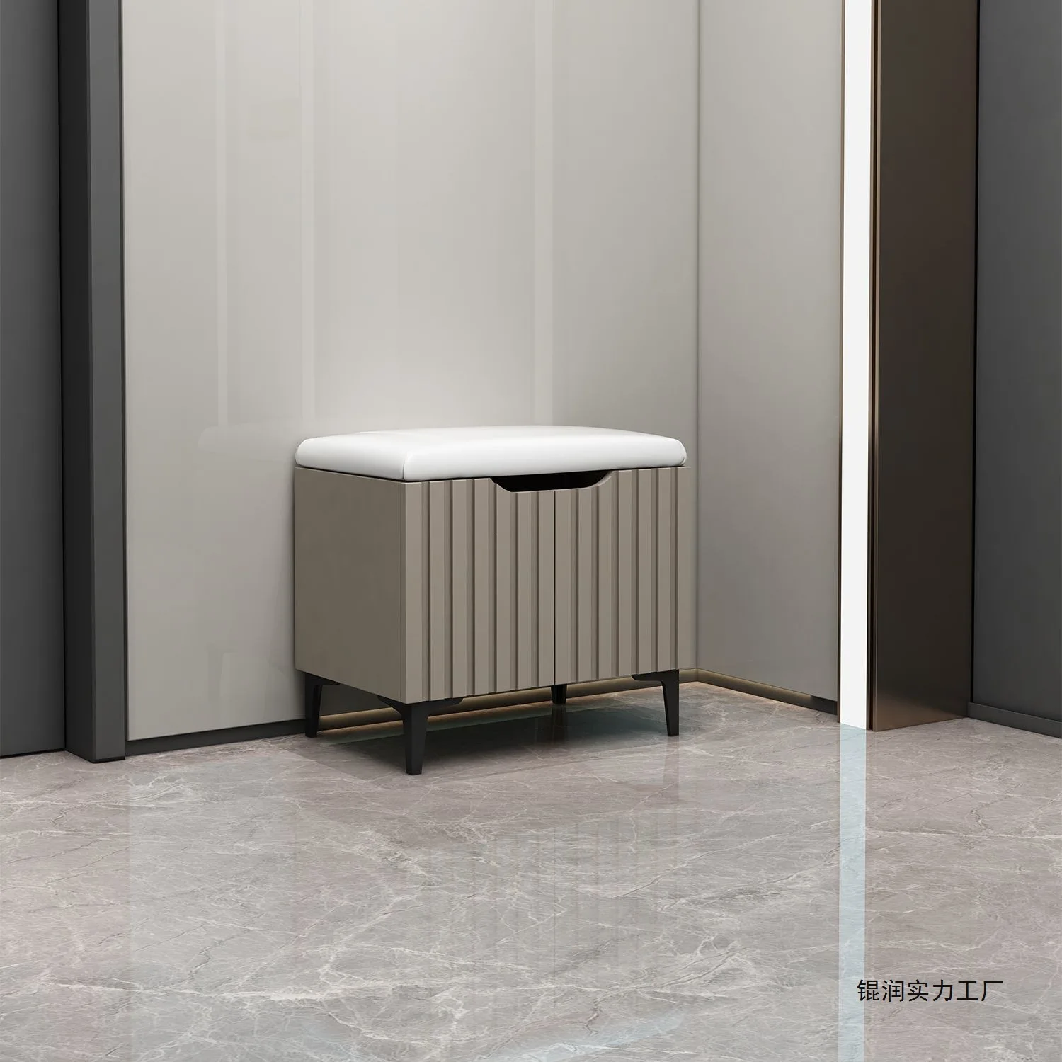 Outdoor Chinese solid wood shoe change home soft bag shoe cabinet wearing shoes multi-functional seat stool door floor