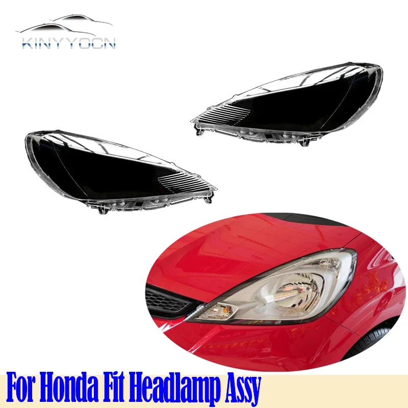 Dla Honda Fit 2011 12 13 światło na kierownicę głowica lampy światło na kierownicę przednie światła osłona obiektywu wysokiej transmisji szkła