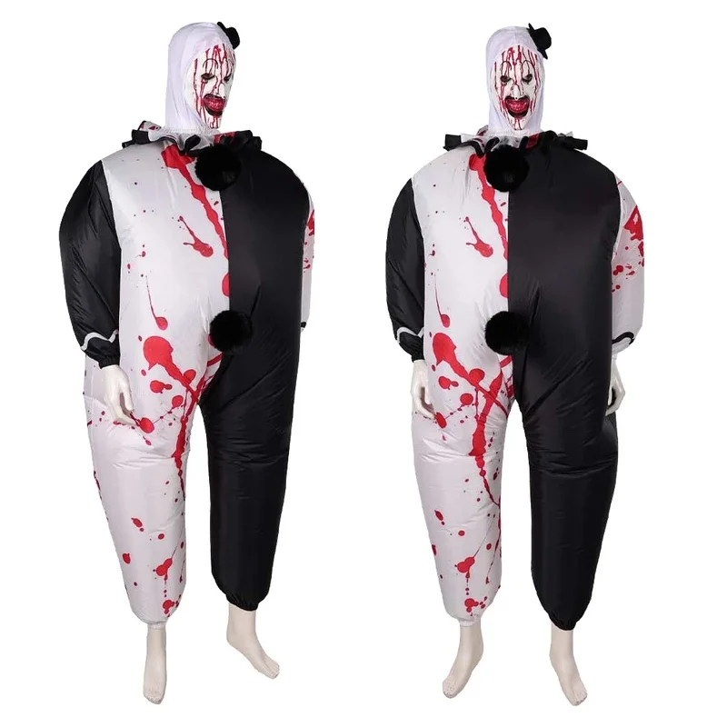 HD2S Fantasia Terrifier Art Clown Cosplay Inflatable Horror Movie Disfraz Costume Adult Men Halloween Carnival Party Cl view 3