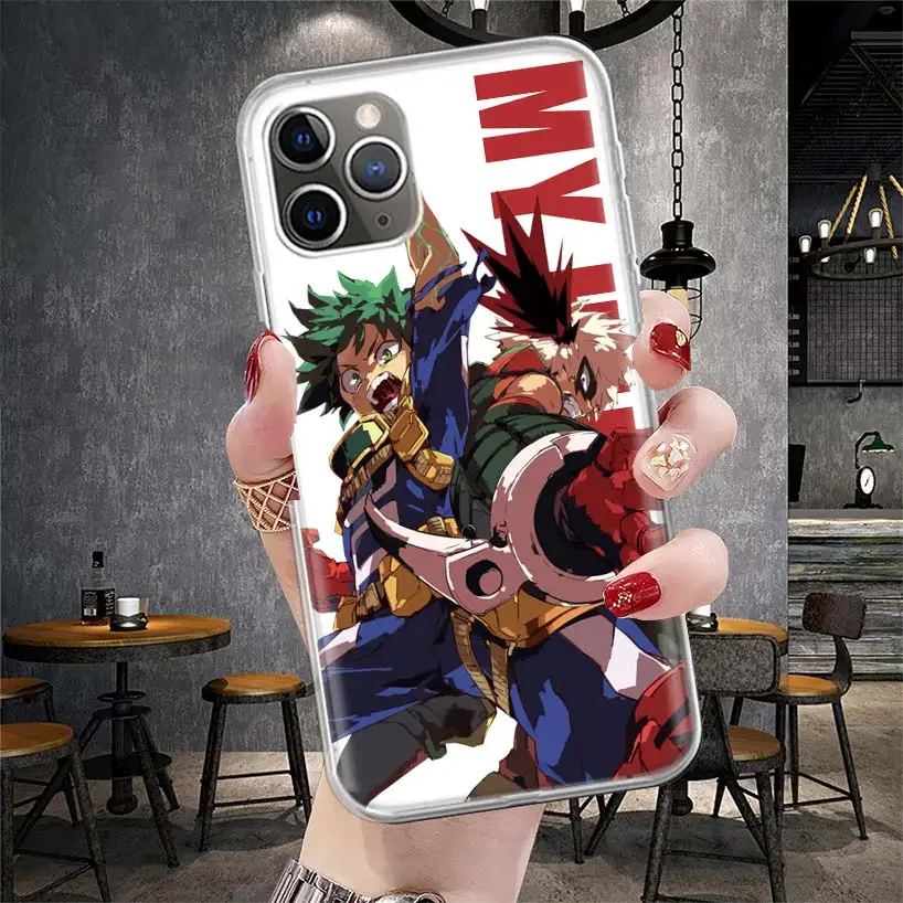 My Hero MHA Art Anime Soft Phone Case For IPhone 11 13 16 Pro MAX 15 + 14 Plus 12 Mini X XS Apple 8 7 SE Fundas Coque 11 12 13 1