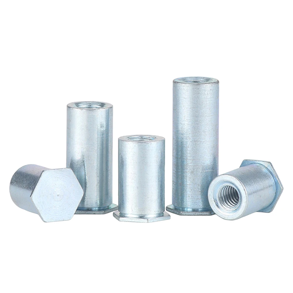 PEM Hexagon Head Blind Hole Self-Clinching Standoff Rivet Stud Nut Blue White Zinc Plated M3 3.5M3 M4 3.5M4 M5 M6 Riveting Stud