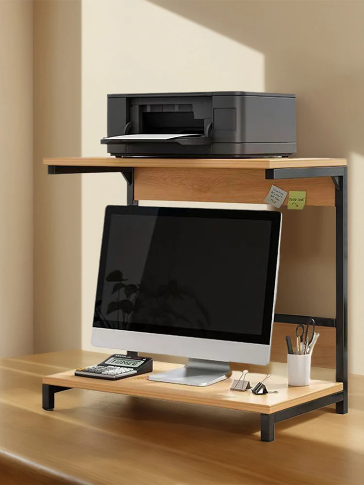 

2-Tier Computer Monitor Riser Printer Stand Monitor Desktop Stand Desktop Storage Rack for Desktop Organization and Printer