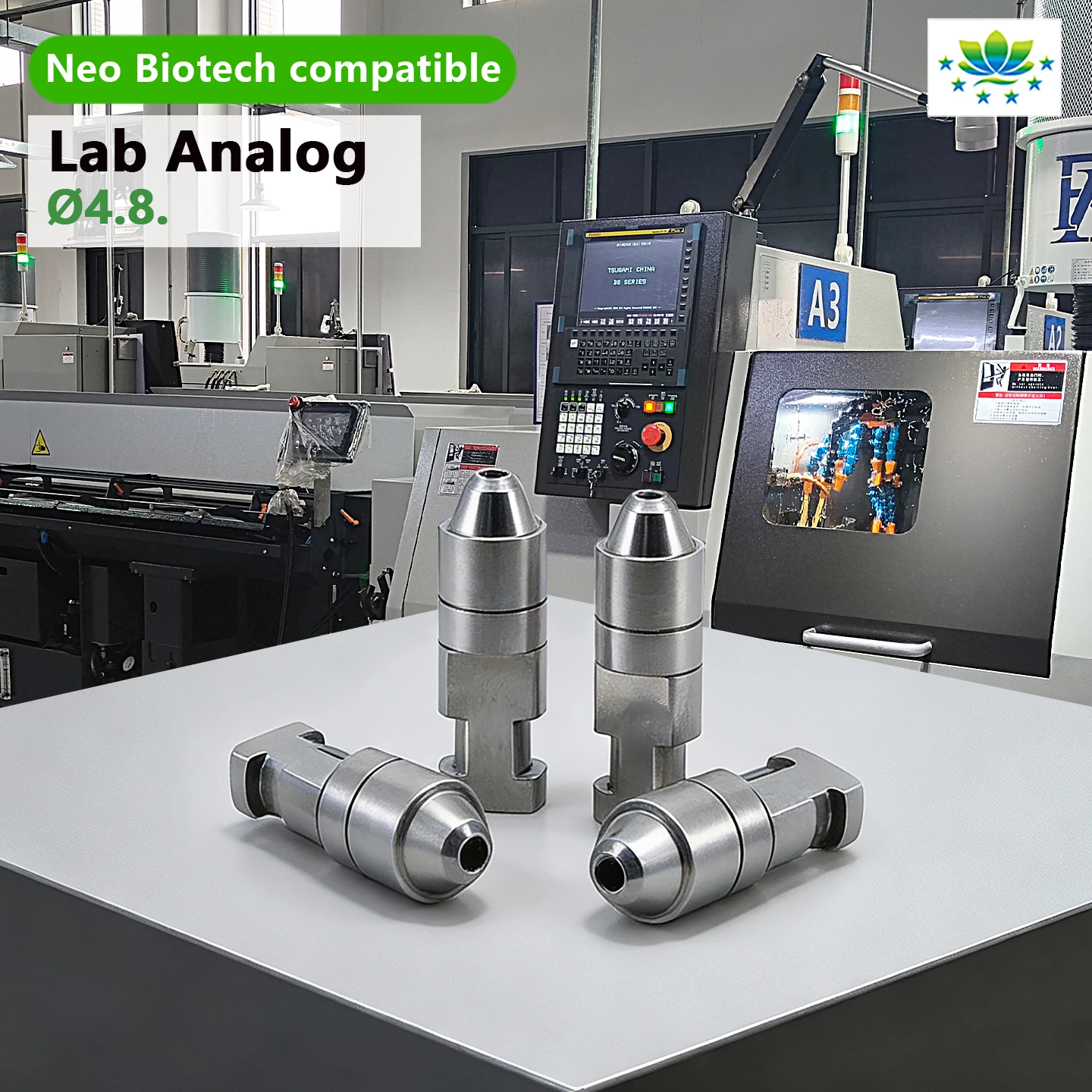 For Neo Biotech Multi Unit Lab Analog Internal Hex Dental Model for Laboratory Prosthetic CNC Precision OEM ODM Factory Direct