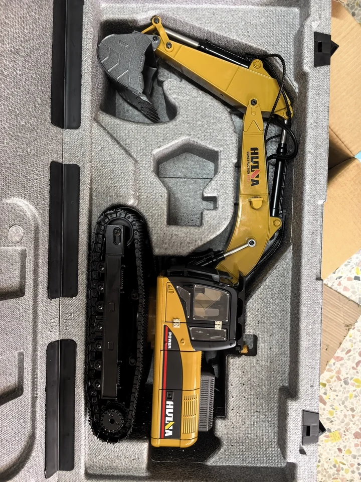 HUI NA 580 594 593 リモコン式掘削機 - 全合金油圧スクリューロッドローダー工事車両玩具