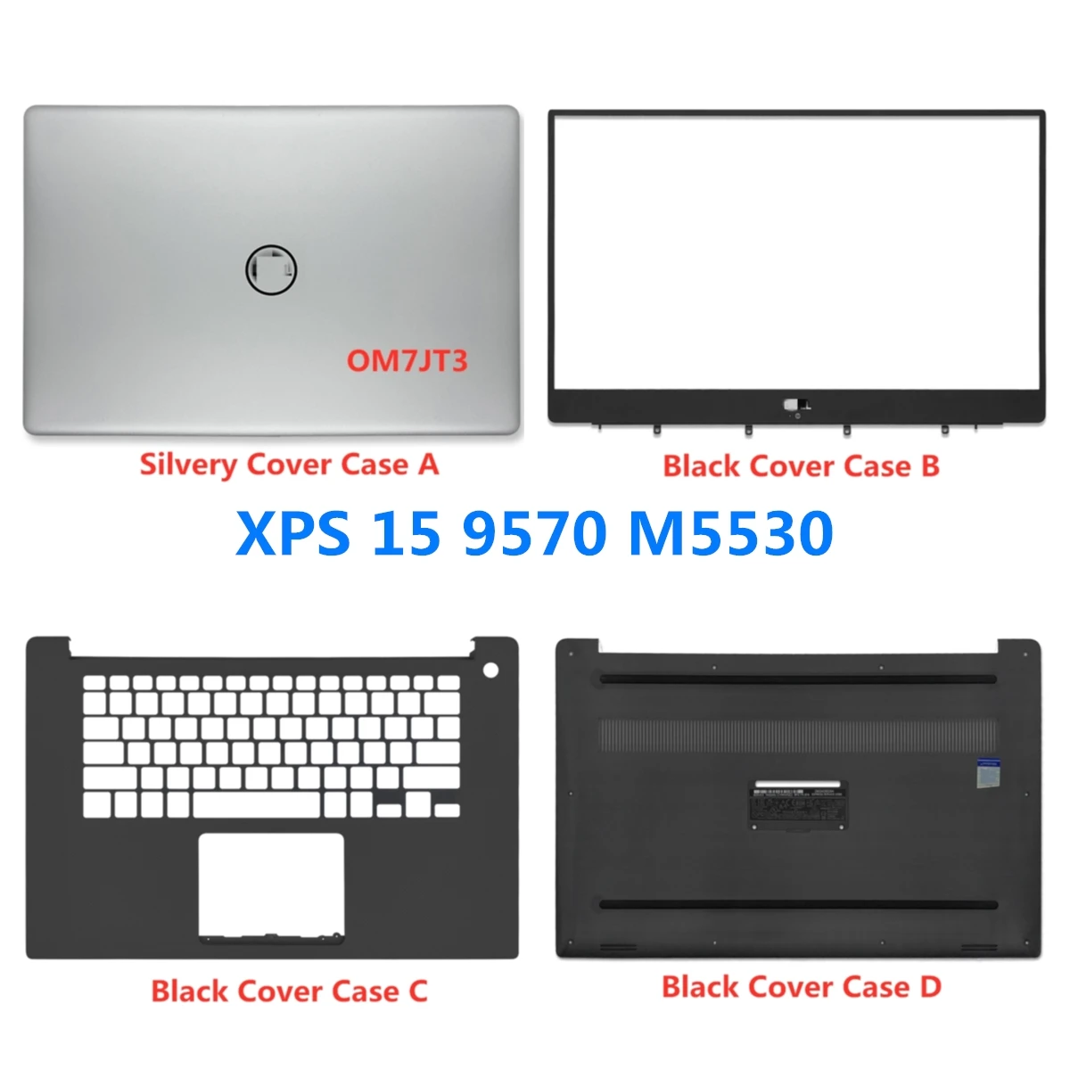 New Laptop For Dell XPS 15 9570 M5530 LCD Back Cover Case/Front Bezel /Palmrest/Bottom/Hinge