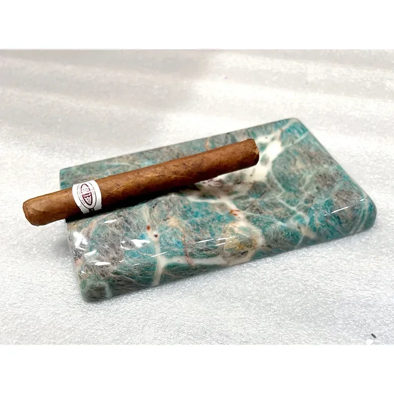 HZX Emerald Green Custom Marble Cigar Ashtray Creative Fashionable Gift Craft for Valentine's Day Halloween Christmas Easter