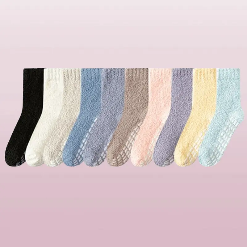 3/6 Pairs Women's High Quality Mid-tube Socks Trend Ladies Loose Confinement Socks Autumn Winter Fleece Thick Sleeping Socks