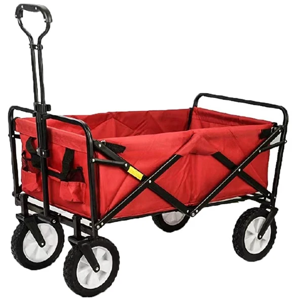 2023 hot sale portable 4 wheels beach folding cart wagon garden camping wagon stroller