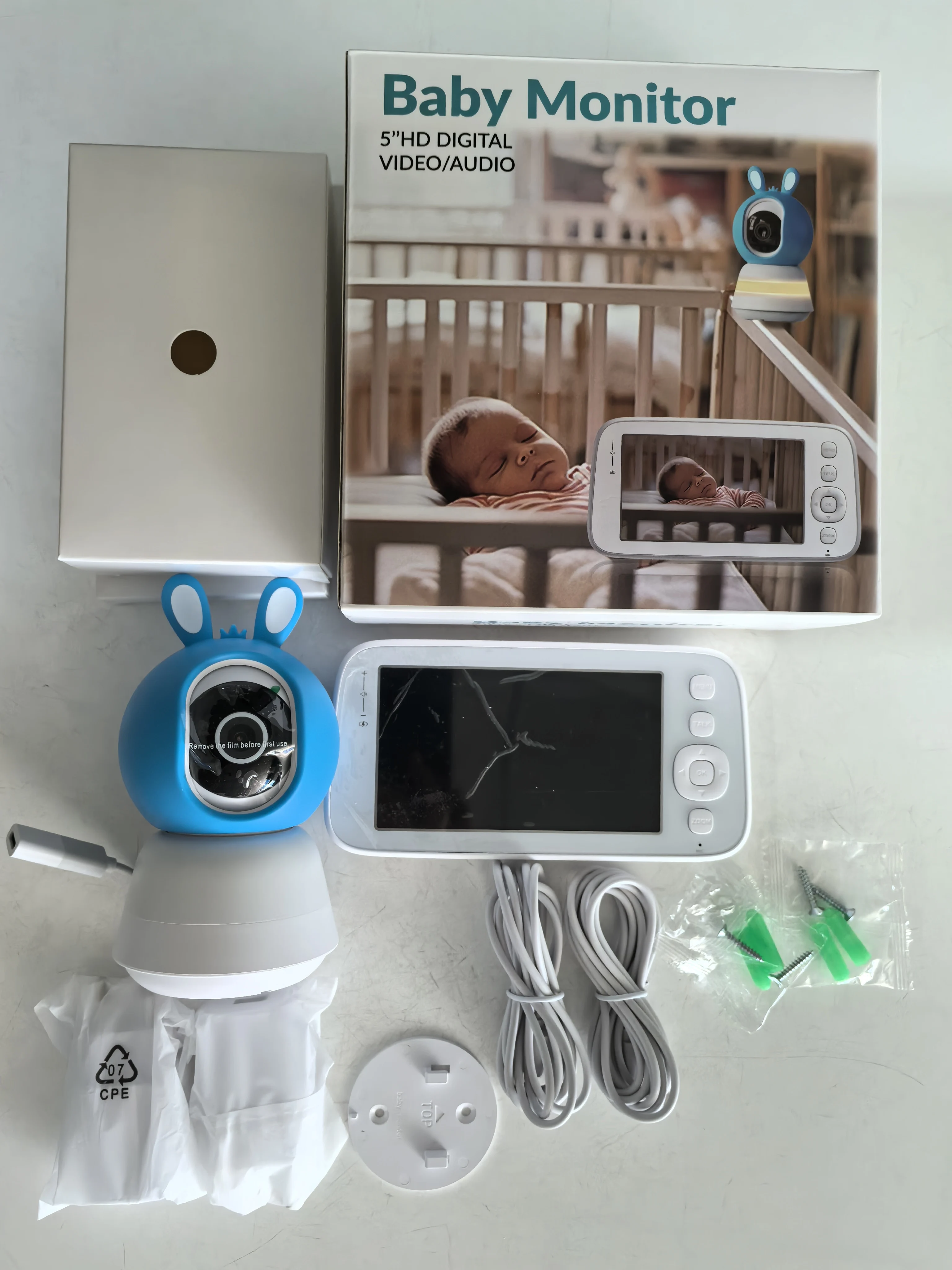 

4.5Inch Screen 4MP Temperature Monitoring Intercom Baby Monitor Wireless PTZ Night Vision Feeding Remind BabySitter Baby Camera