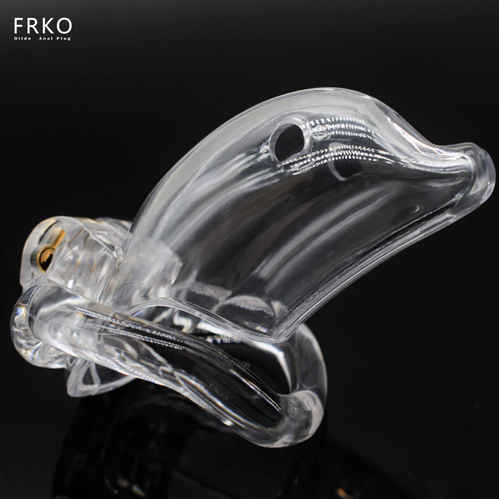 

FRKO Dolphin Shap Men's Chastity Cage Device With 4 Size Penis Curved Rings Lock Cage Bdsm Sex Toys For Male Gay Light Weight