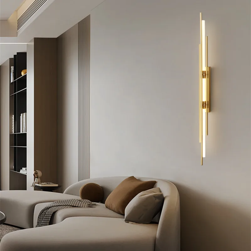 

Modern Minimalist Long Acrylic LED Wall Lamp Living Room TV Backdrop Creative Corridor Stairs Aisle Bedroom Bedside Lighting