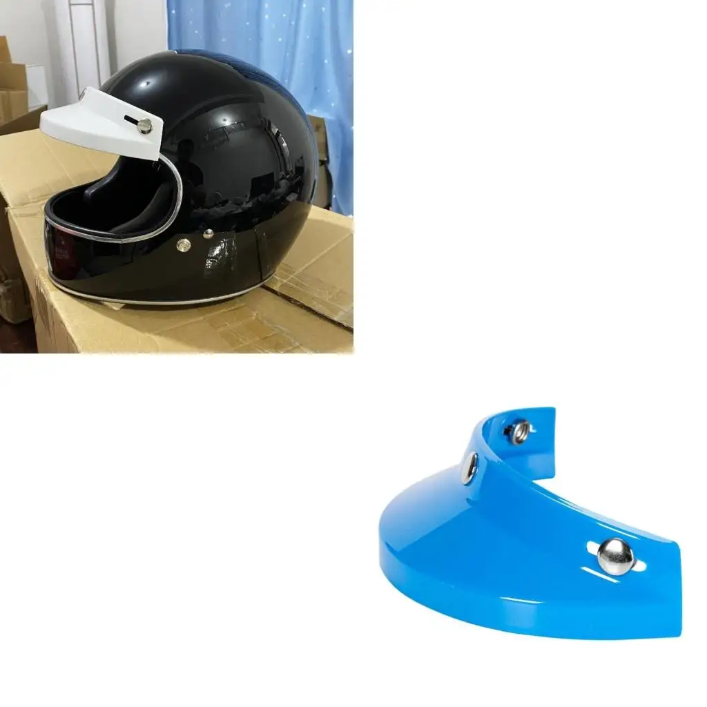 

Universal 3 Snap-Button Visor for Open Face Motorbike Helmet Wind Up