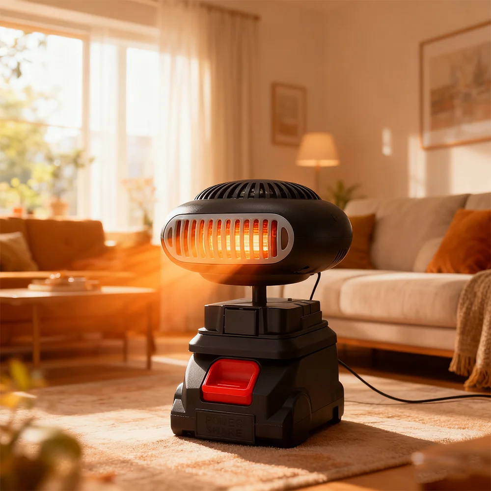 الطاقة الكهربائية الدافئة منفاخ الهواء مروحة ومدفأة المحمولة مساحة صغيرة سخان نافذة السيارة مزيل الضباب أجزاء أداة السلطة تعمل بالبطارية #4