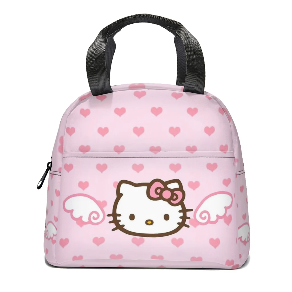 

Сумка для обеда Hello Kitty Sanrio для школы, водонепроницаемая термохолодильник для пикника, изолированный ланч-бокс, женские и детские сумки-тоут