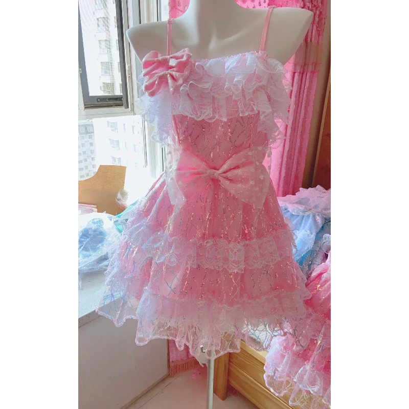 

Оригинальное платье Лолиты, великолепное свадебное платье JSK на бретелях, женское кавайное летнее новое облегающее платье принцессы с высокой талией для вечеринки, дня рождения