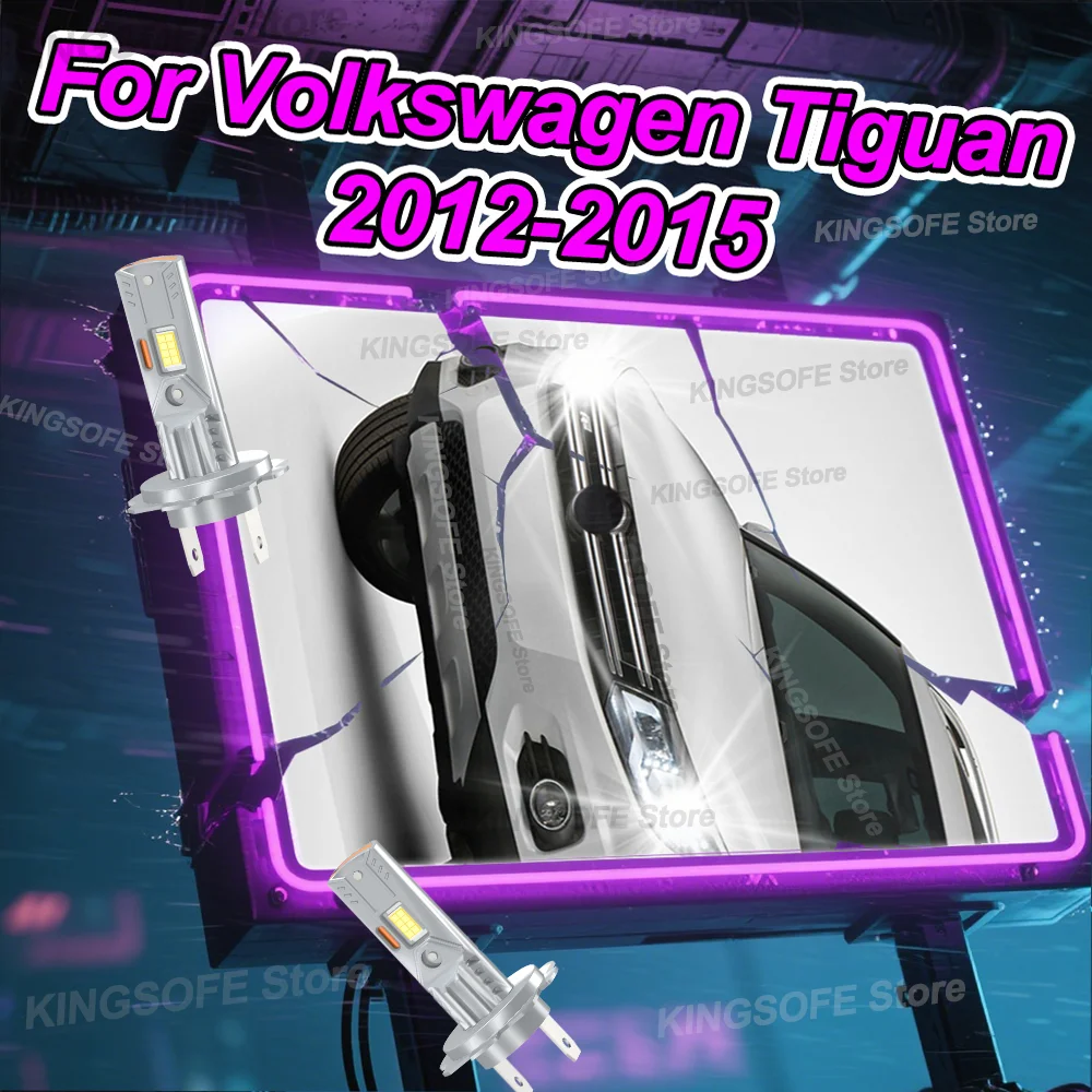 

2 шт. светодиодные фары 30000LM лампа для фар для Volkswagen Tiguan 2012 2013 2014 2015
