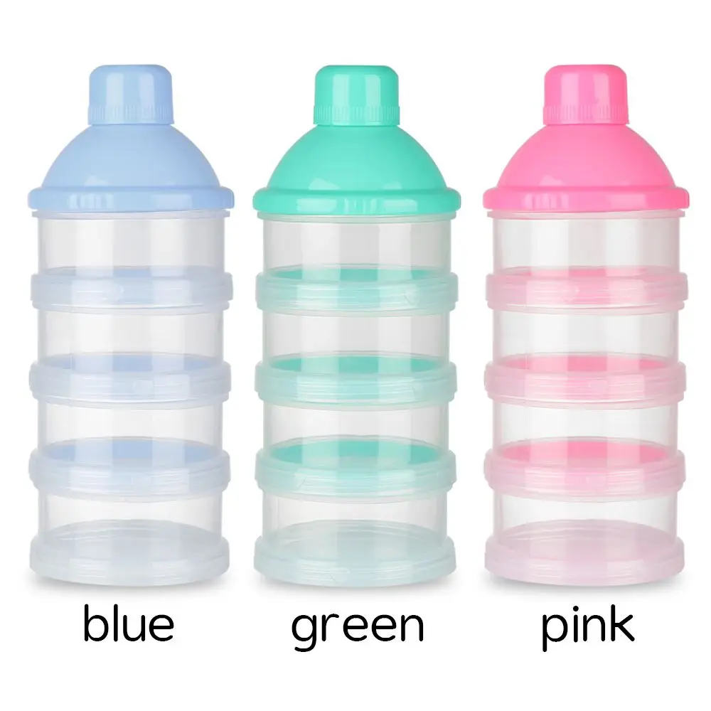 Travel Feeding 4 Layers milk powder container baby milk bottle food storage box Formula dispenser