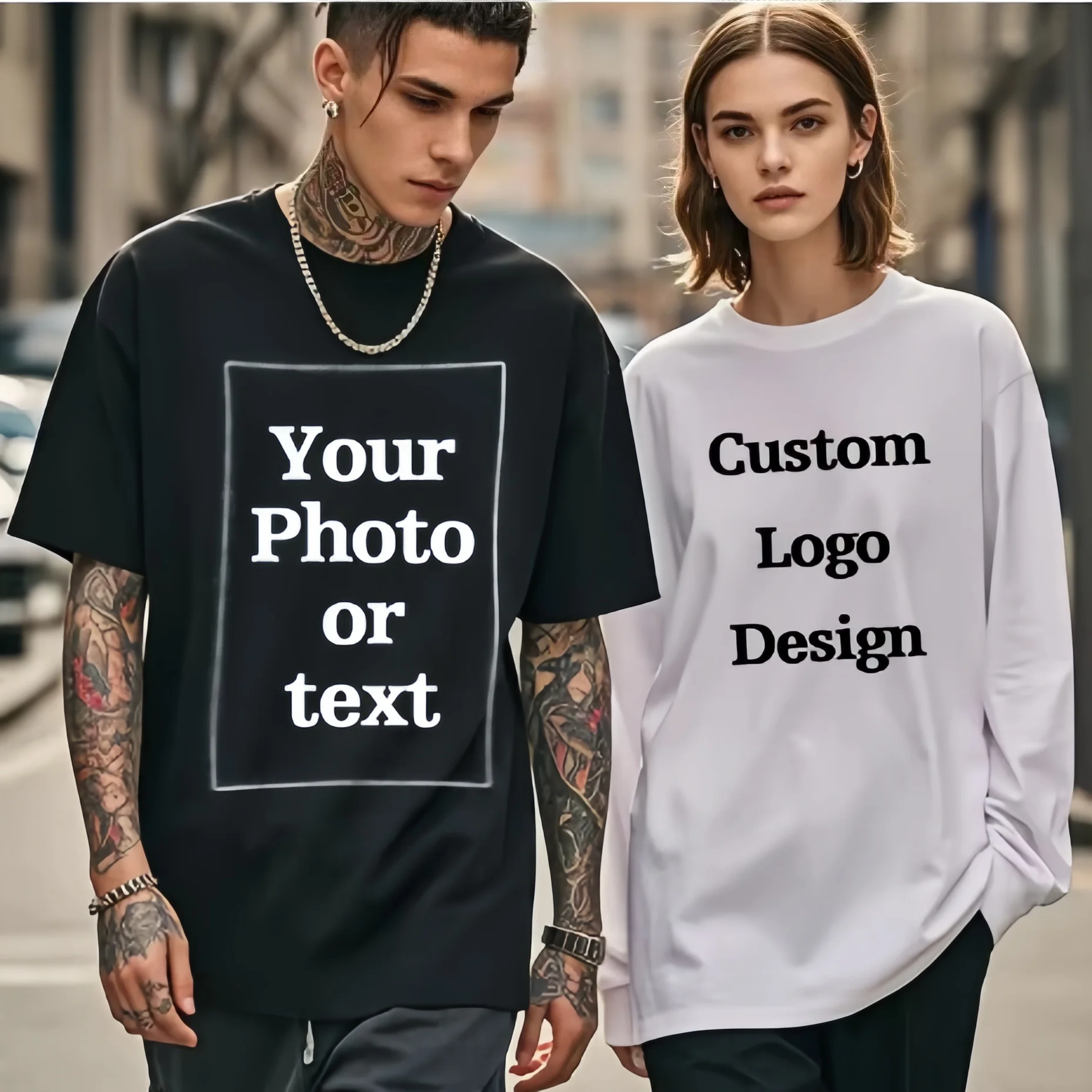 

Personalized T-shirt, custom T-shirt, custom printing of your photos, brand loog, men's and women's 100% pure cotton