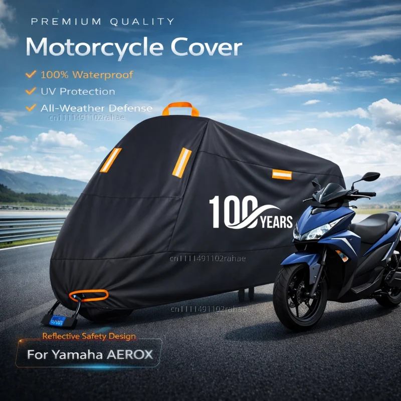 

For BMW 1800CC 100th Motorcycle Cover Waterproof Thickened Polyester Tarpaulin UV Protective Outdoor Rain Dust Sun Scooter Cover
