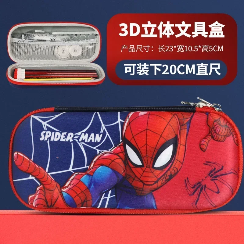 Marvel Spider-Man Pencil Case Cute Cartoon Anime Captain America Iron Man Fashion Charm Pen Box Learning Supplies Holiday Gifts