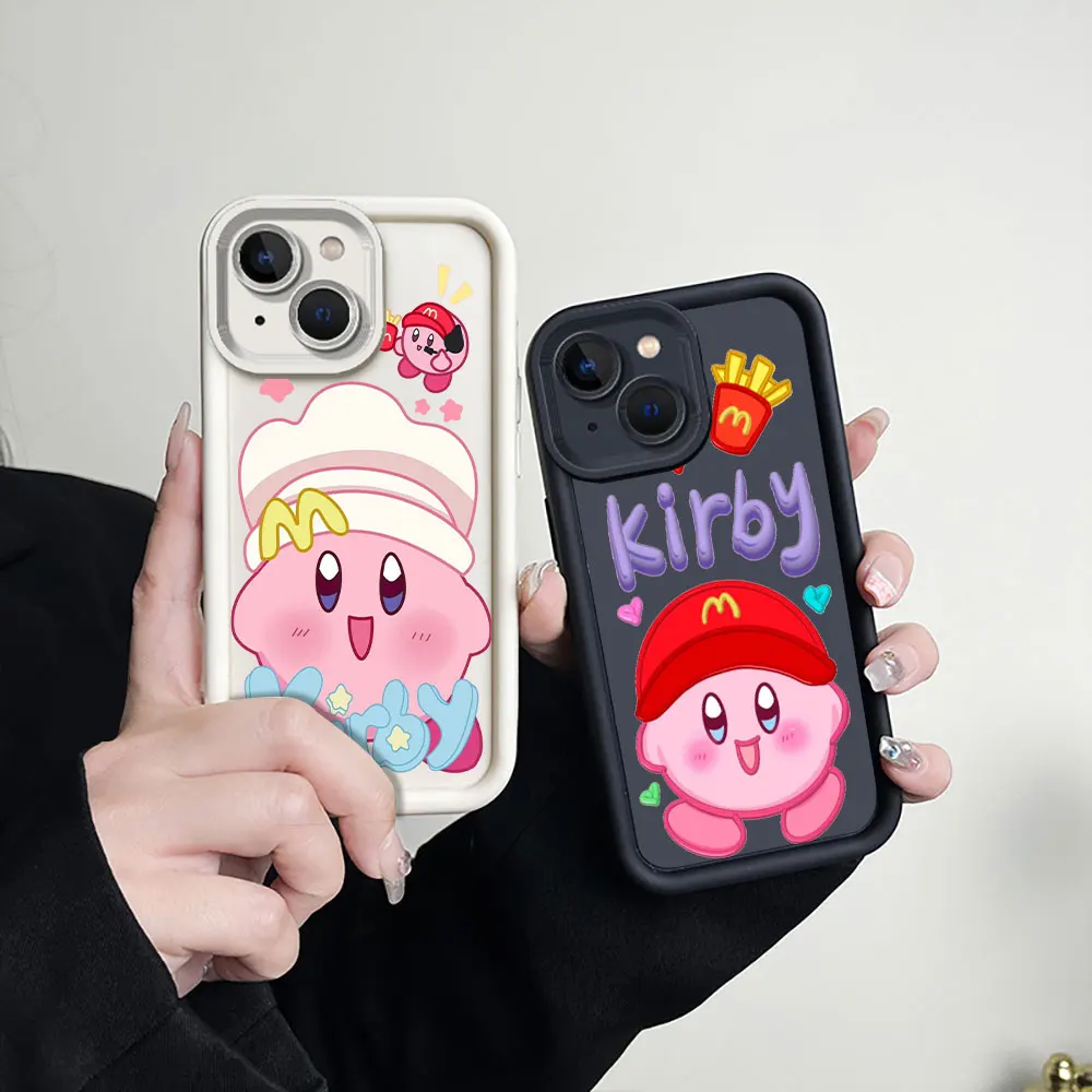 Cartoon Cute K-Kirby Phone Case For VIVO X100 X90 X80 X70 X60 V30 V29 V27 V27E V25 V23 V23E V20 V15 V11I V25E PRO 5G Cover Cqoue